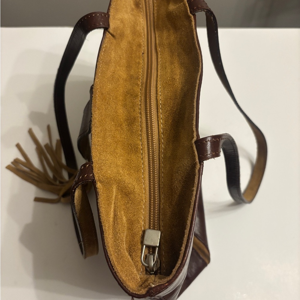 Claudia Firenze Leather Tassel Tote Bag - Picture 7 of 12